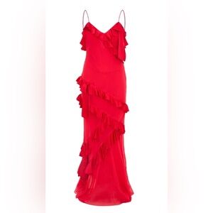 LoveShackFancy Red Ruffle Dress